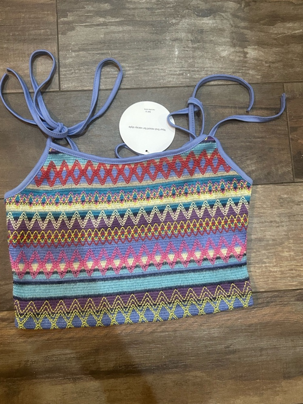 Women’s Multicolor Knit Crop Tank Top